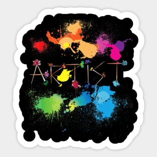 Artist Messy Painters Funny Paint Splatter Art Sticker